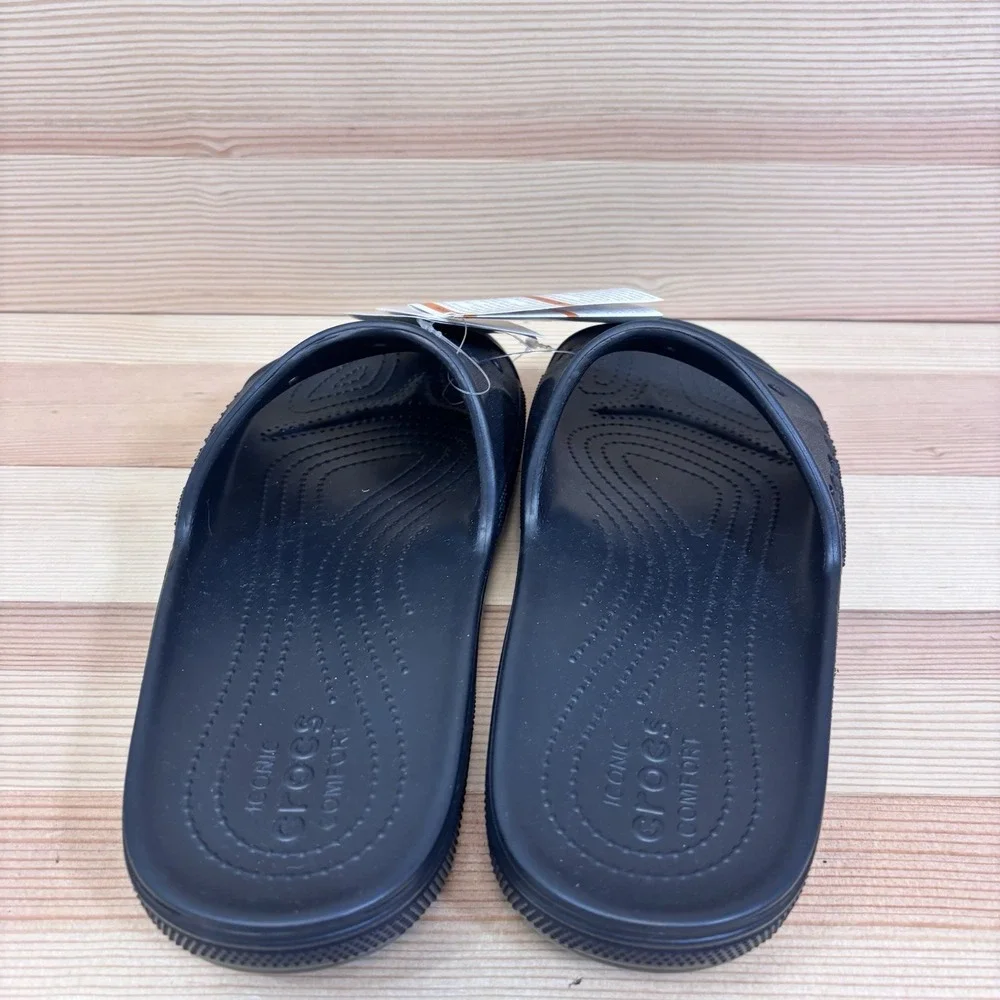 Crocs Baya 2 Men's Slide Sandals Size 12 Black Lightweight Water Friendly